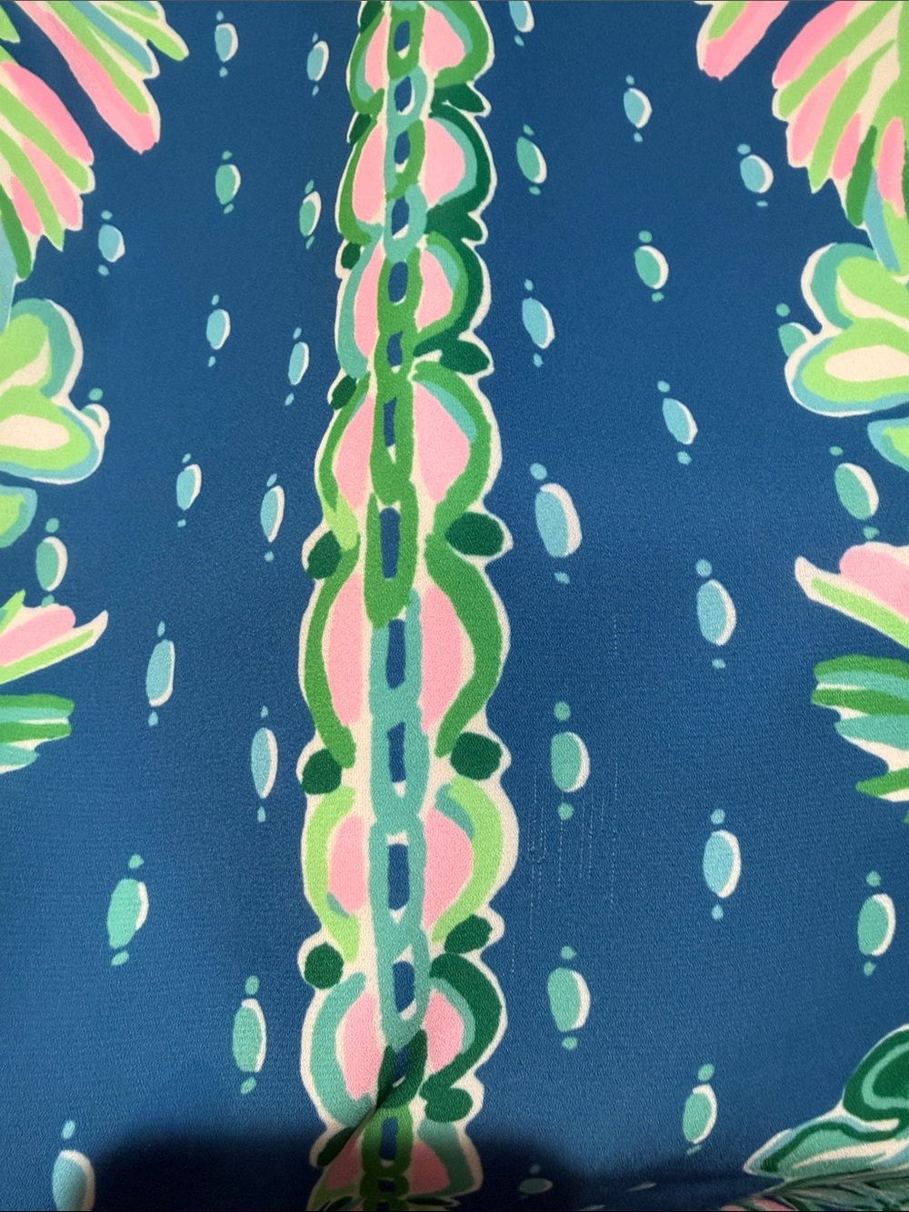 Lilly Pulitzer Navy, Green & Pink V-Neck Tropical Dress - Picture 6 of 6
